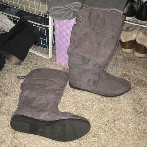 light gray boots